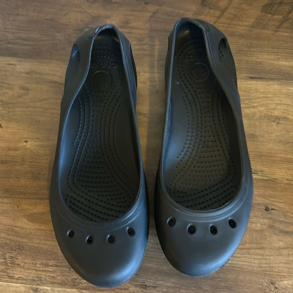 Crocs Kadee Ballet Flats Black Slip On Women 8